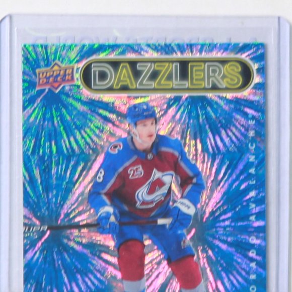 Superstar Cale Makar Upper Deck DAZZLERS Hockey Card 2021/22 Colorado Avalanche - Picture 3 of 4